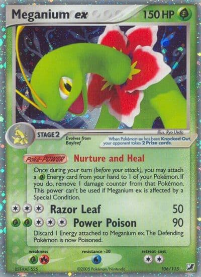 Meganium ex Unseen Forces Pokemon card