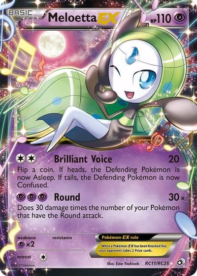 Meloetta EX Legendary Treasures: Radiant Collection Pokemon card