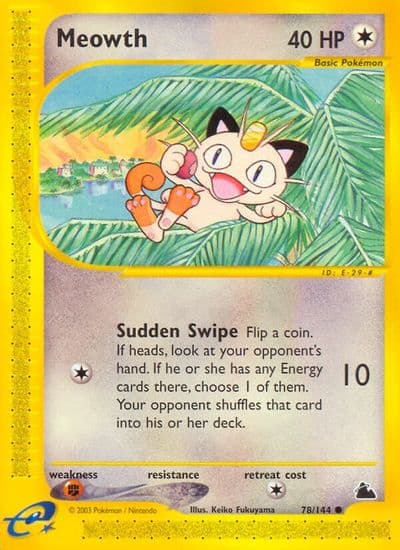 Meowth Skyridge Pokemon card
