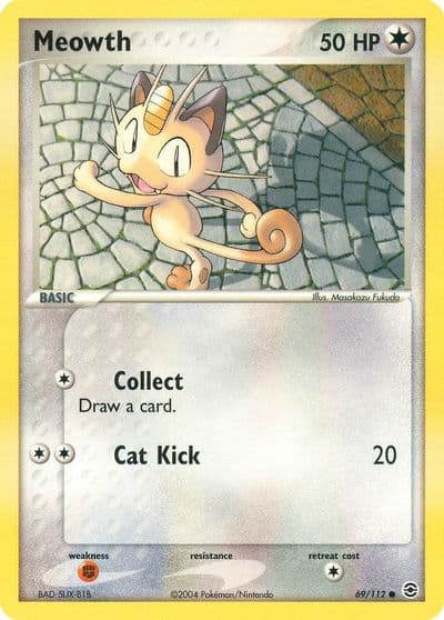 Meowth FireRed & LeafGreen Pokemon card