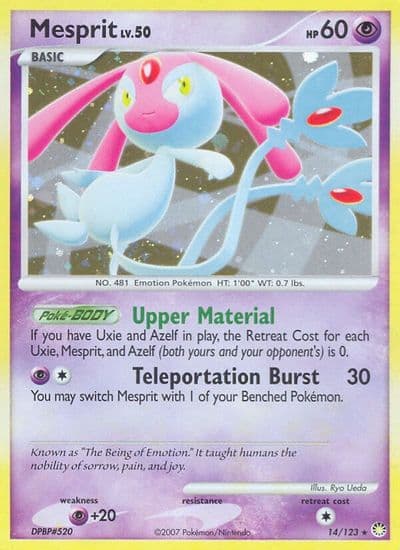 Mesprit Mysterious Treasures Pokemon card