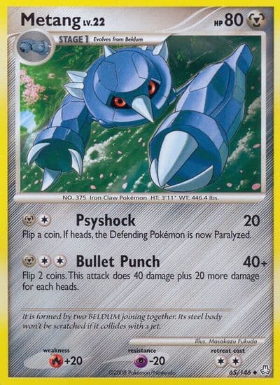 Metang (65) Legends Awakened Pokemon card
