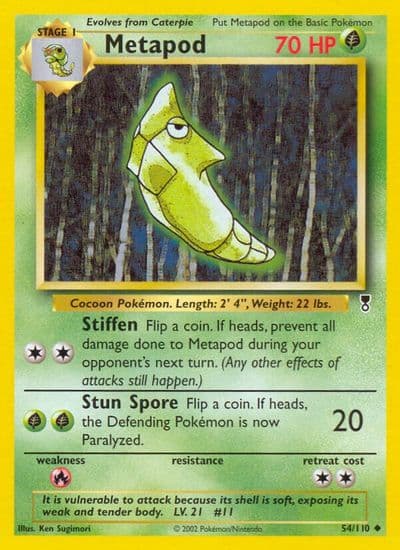 Metapod Legendary Collection Pokemon card