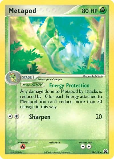 Metapod FireRed & LeafGreen Pokemon card