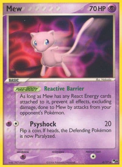 Mew POP Series 4 Pokemon card