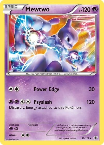 Mewtwo Legendary Treasures Pokemon card