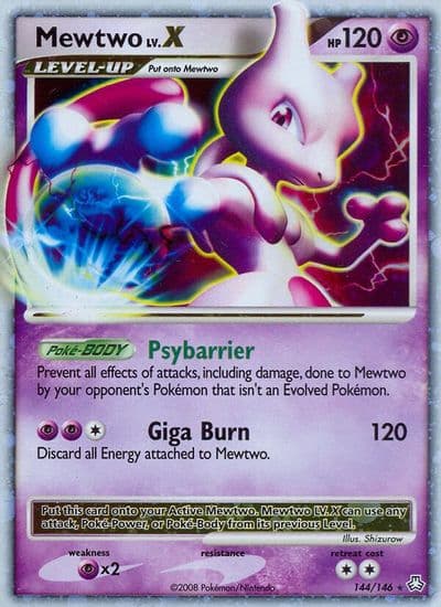 Mewtwo LV.X Legends Awakened Pokemon card