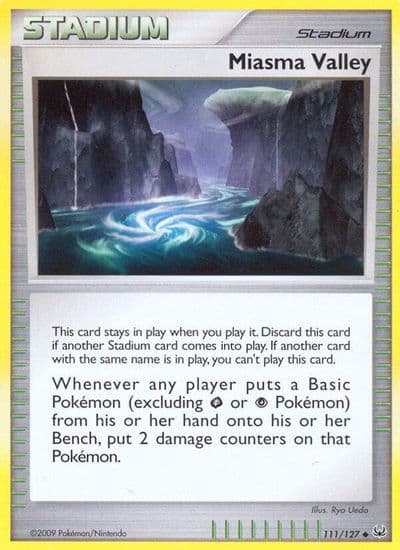 Miasma Valley Platinum Pokemon card