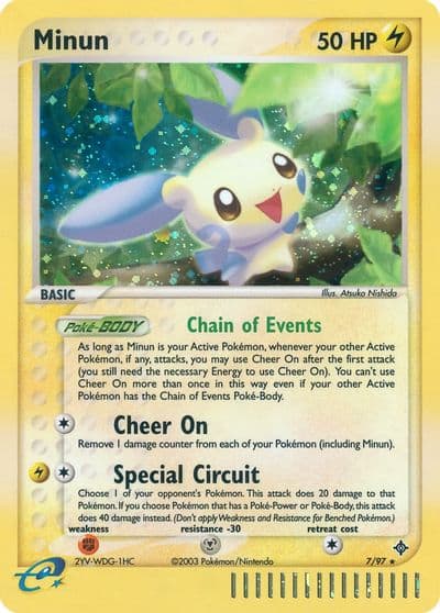 Minun Dragon Pokemon card