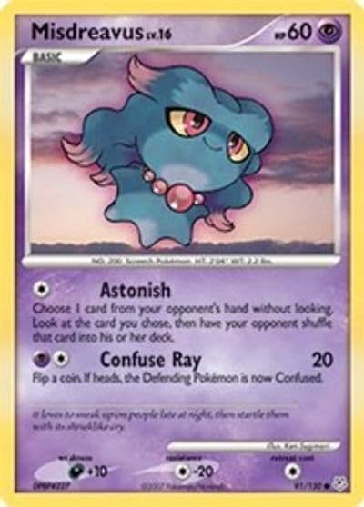 Misdreavus Diamond and Pearl Pokemon card
