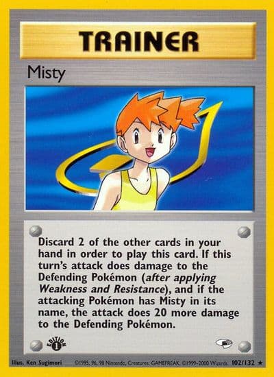 Misty (102) Gym Heroes Pokemon card