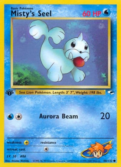 Misty's Seel Gym Heroes Pokemon card