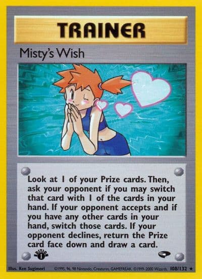 Misty's Wish Gym Challenge Pokemon card