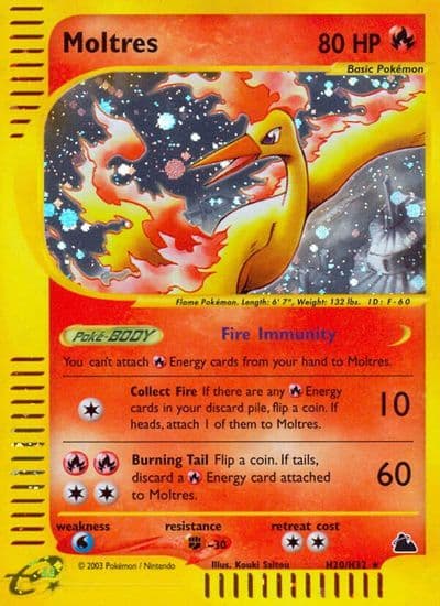 Moltres (H20) Skyridge Pokemon card