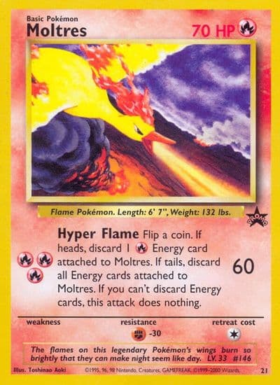 Moltres WoTC Promo Pokemon card