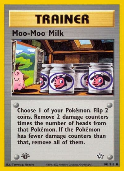 Moo-Moo Milk Neo Genesis Pokemon card