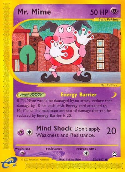 Mr. Mime (95a) Aquapolis Pokemon card