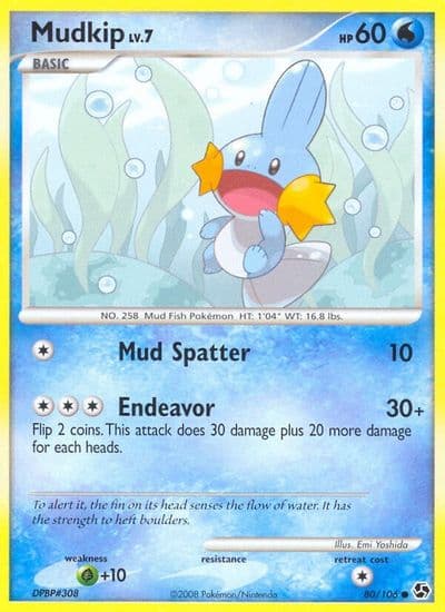 Mudkip Great Encounters Pokemon card
