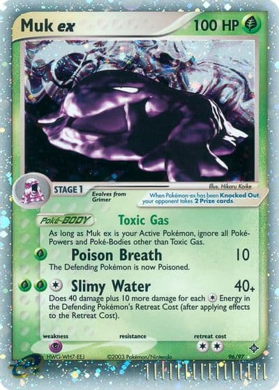 Muk ex Dragon Pokemon card