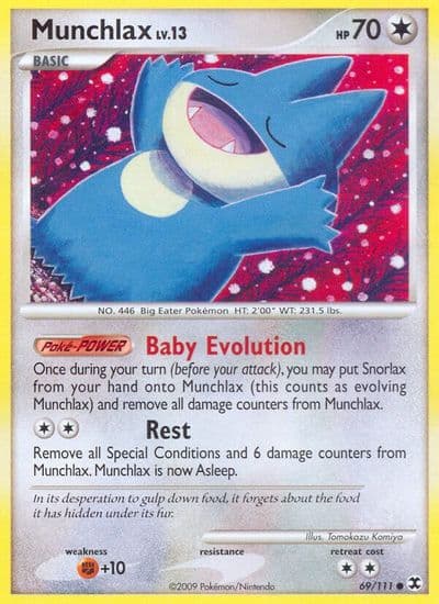 Munchlax (69) Rising Rivals Pokemon card