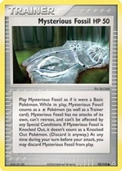 Mysterious Fossil Holon Phantoms Pokemon card