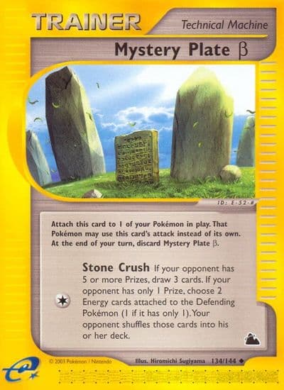 Mystery Plate Beta Skyridge Pokemon card