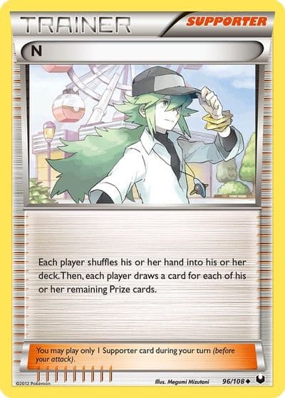 N (Supporter) Dark Explorers Pokemon card
