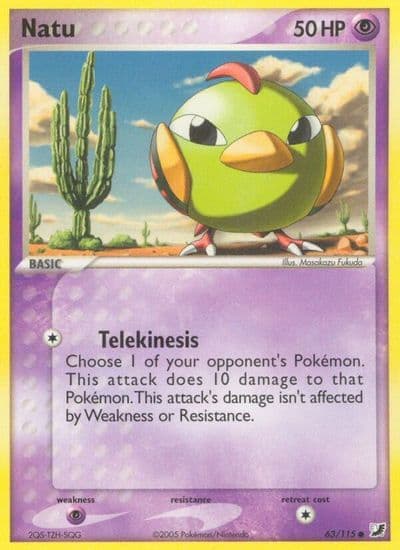 Natu Unseen Forces Pokemon card