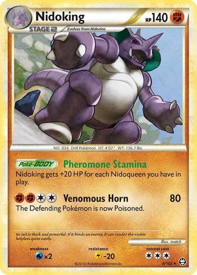 Nidoking Triumphant Pokemon card
