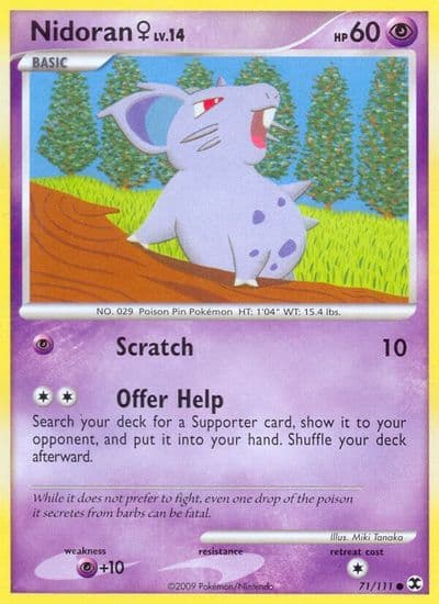 Nidoran F Rising Rivals Pokemon card