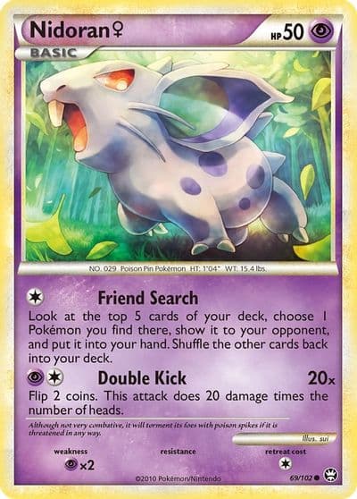 Nidoran F Triumphant Pokemon card