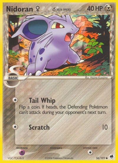 Nidoran F (Delta Species) Dragon Frontiers Pokemon card