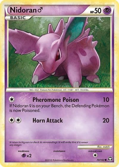 Nidoran M Triumphant Pokemon card