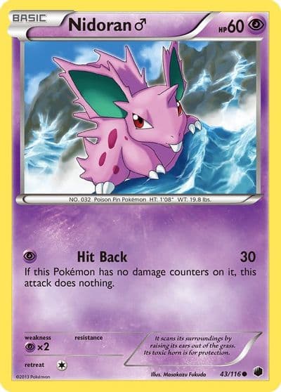 Nidoran M Plasma Freeze Pokemon card