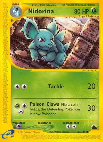 Nidorina Skyridge Pokemon card
