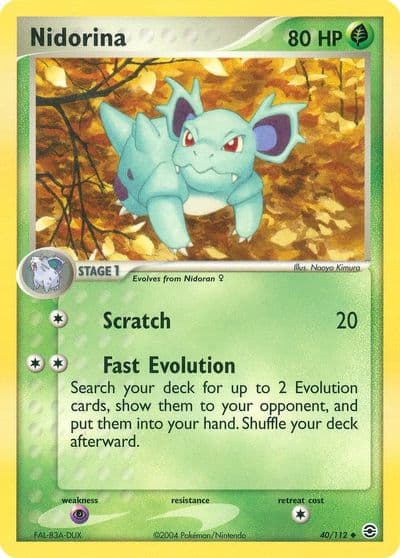 Nidorina FireRed & LeafGreen Pokemon card