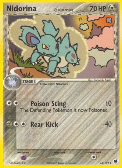 Nidorina (Delta Species) Dragon Frontiers Pokemon card