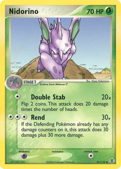 Nidorino FireRed & LeafGreen Pokemon card