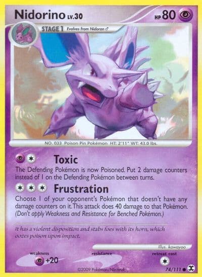 Nidorino Rising Rivals Pokemon card