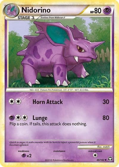 Nidorino Triumphant Pokemon card