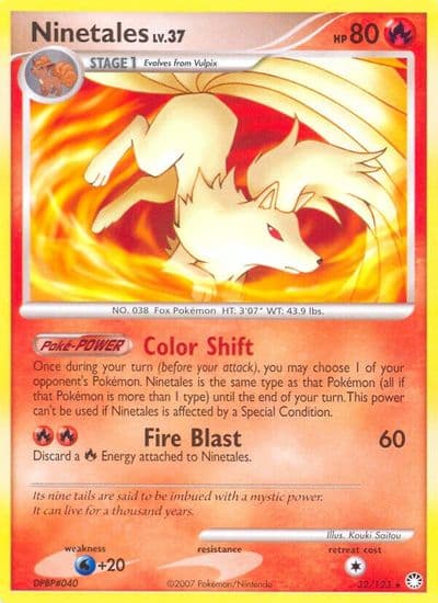 Ninetales Mysterious Treasures Pokemon card