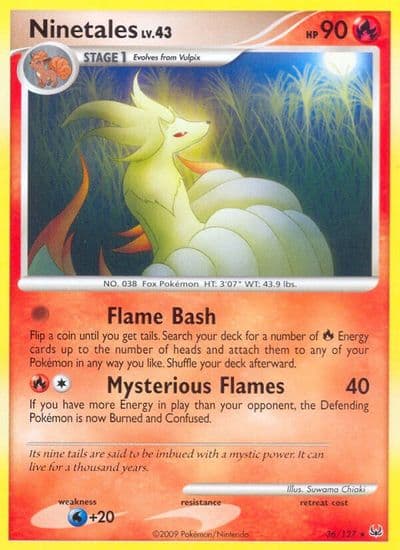 Ninetales Platinum Pokemon card
