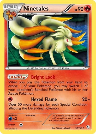Ninetales Dragons Exalted Pokemon card