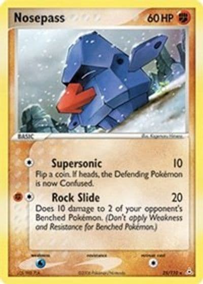 Nosepass Holon Phantoms Pokemon card