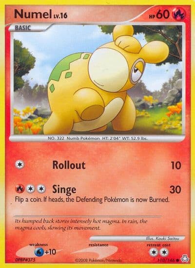 Numel Legends Awakened Pokemon card