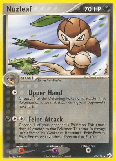 Nuzleaf Hidden Legends Pokemon card
