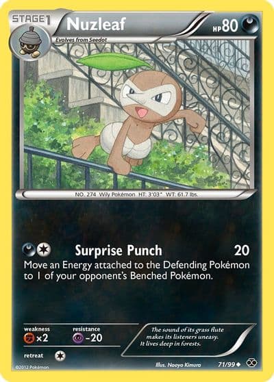Nuzleaf Next Destinies Pokemon card
