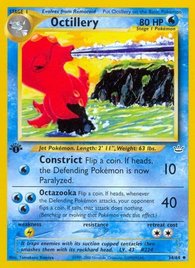 Octillery Neo Revelation Pokemon card