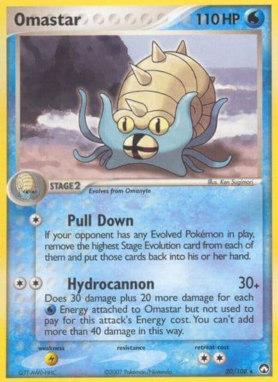 Omastar Power Keepers Pokemon card