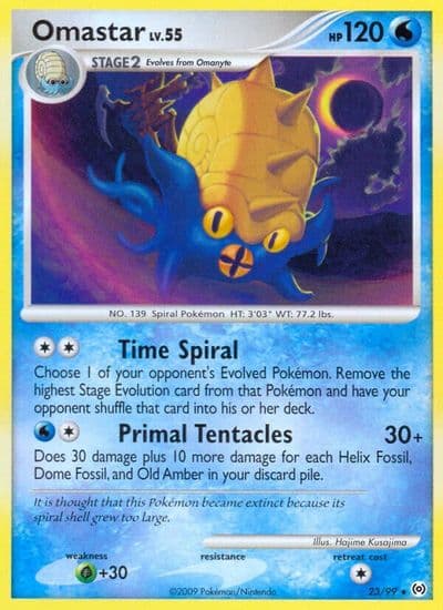 Omastar Arceus Pokemon card